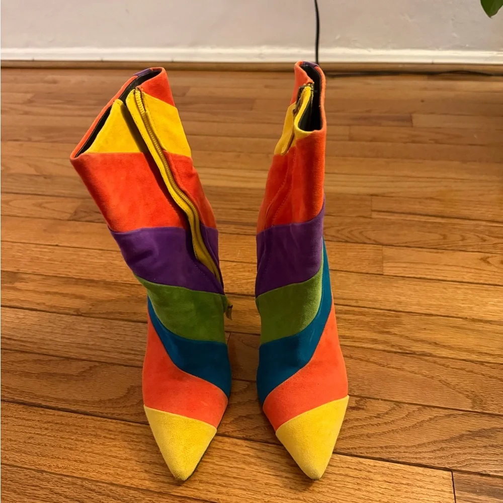 Alice + Olivia Multicolor Heeled Boots - Picture 2 of 4